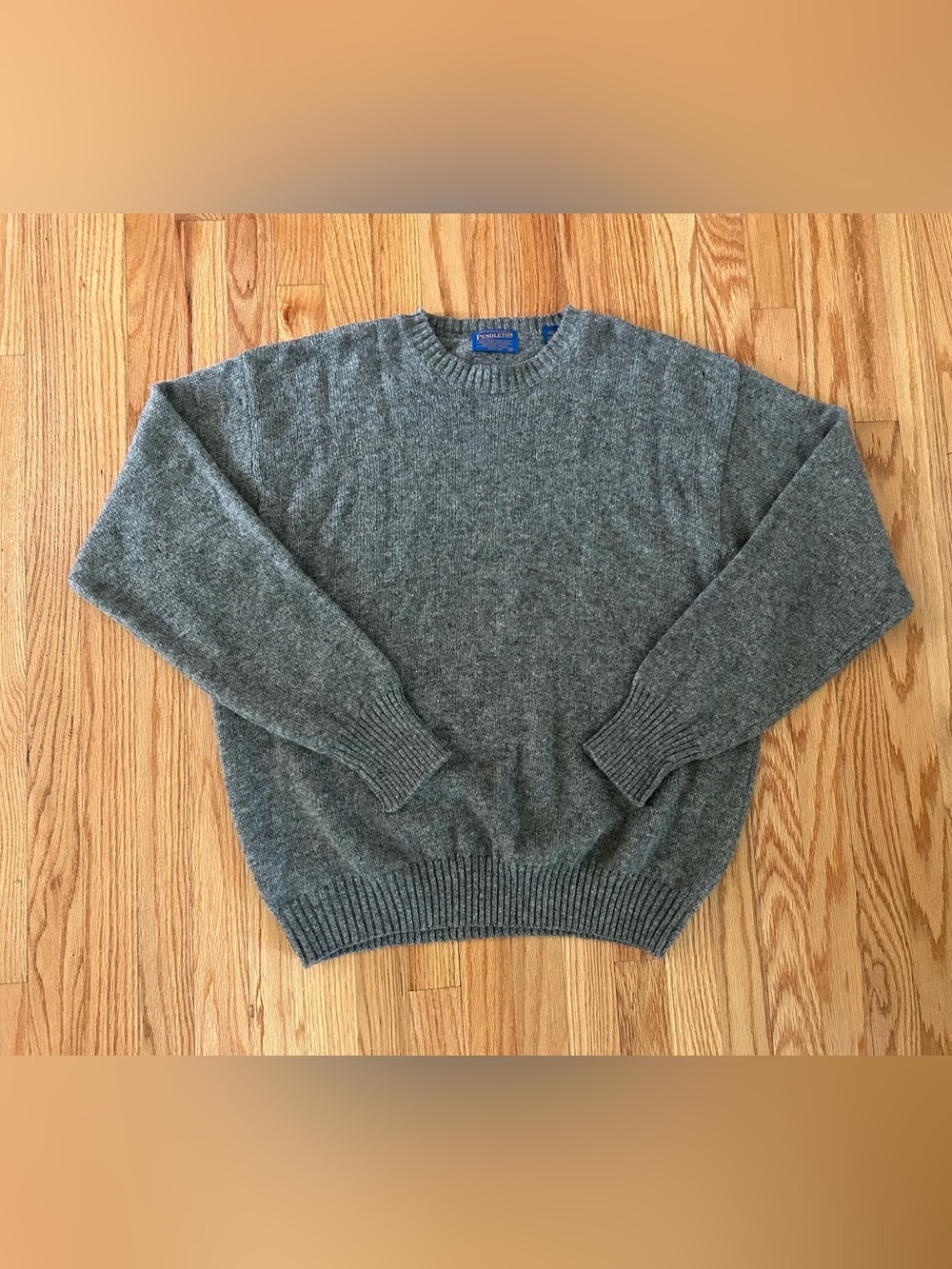 Pendleton Men's Heather Gray Wool Crewneck Sweater